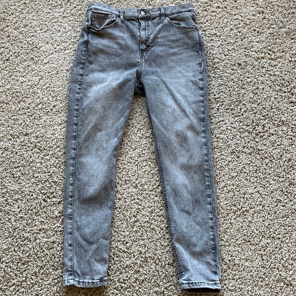 Topshop Denim - Gray Topshop Jamie acid wash jeans